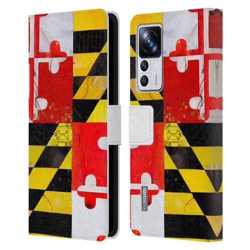 Artpoptart Flags Maryland Leather Book Wallet Case Cover For Xiaomi 12T Pro