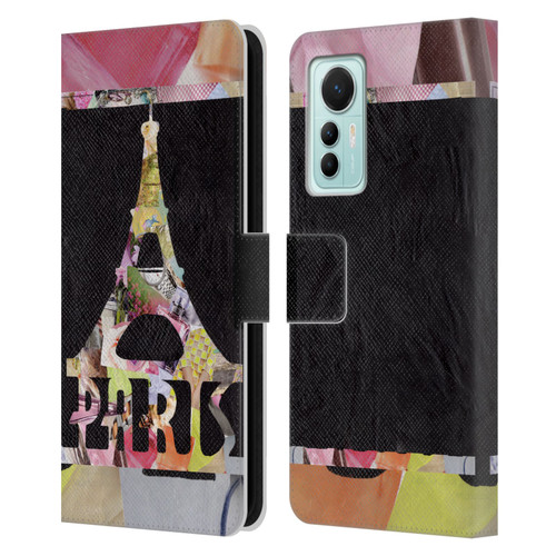 Artpoptart Travel Paris Leather Book Wallet Case Cover For Xiaomi 12 Lite