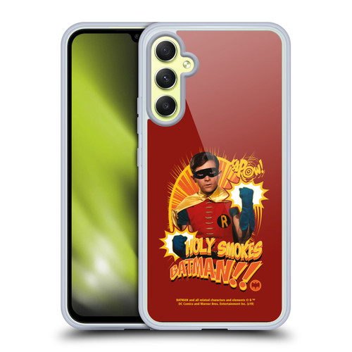 Batman TV Series Character Art Robin Holy Smokes Soft Gel Case for Samsung Galaxy A34 5G