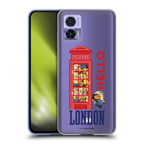 Minions Minion British Invasion Telephone Booth Soft Gel Case for Motorola Edge 30 Neo 5G