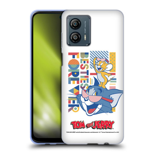 Tom and Jerry Color Blocks Besties Forever Soft Gel Case for Motorola Moto G53 5G