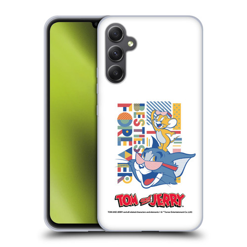 Tom and Jerry Color Blocks Besties Forever Soft Gel Case for Samsung Galaxy A34 5G