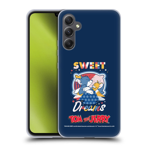 Tom and Jerry Color Blocks Sweet Dreams Soft Gel Case for Samsung Galaxy A34 5G