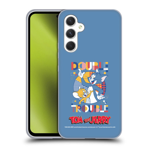 Tom and Jerry Color Blocks Double Trouble Soft Gel Case for Samsung Galaxy A54 5G