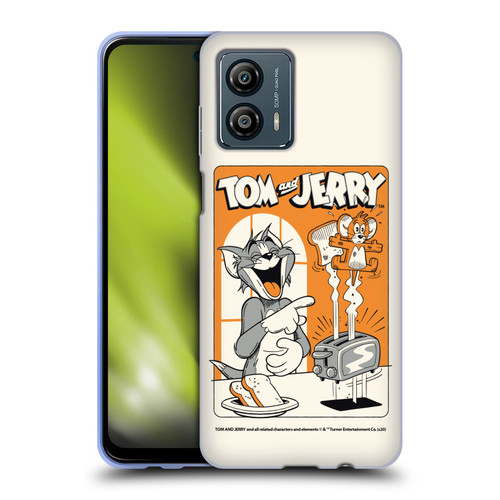 Tom and Jerry Illustration Laugh And Toasted Soft Gel Case for Motorola Moto G53 5G