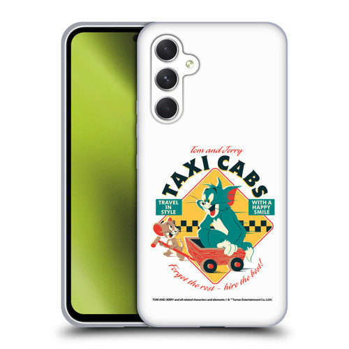 Tom and Jerry Retro Taxi Cabs Soft Gel Case for Samsung Galaxy A54 5G