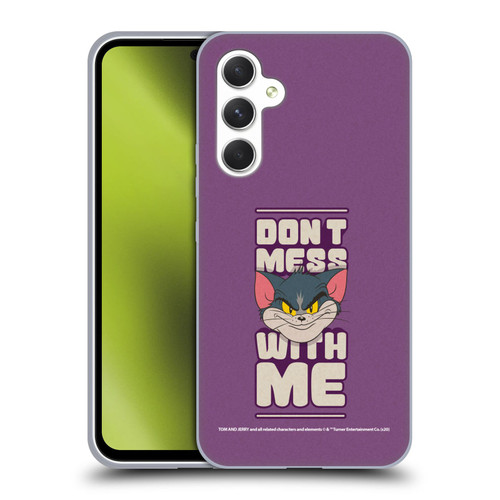 Tom and Jerry Typography Art Don't Mess With Me Soft Gel Case for Samsung Galaxy A54 5G