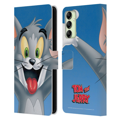 Tom and Jerry Full Face Tom Leather Book Wallet Case Cover For Samsung Galaxy A14 5G