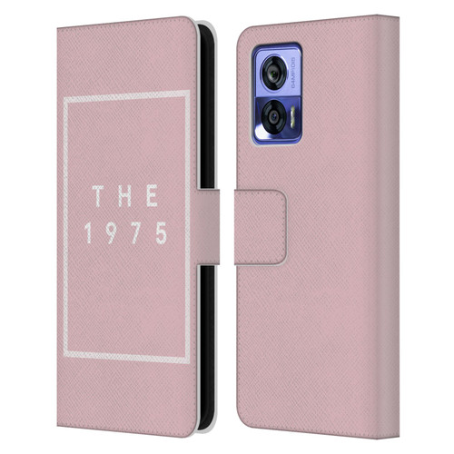 The 1975 Key Art Logo Pink Leather Book Wallet Case Cover For Motorola Edge 30 Neo 5G