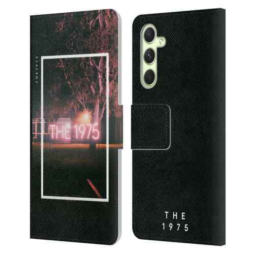 The 1975 Songs Neon Sign Logo Leather Book Wallet Case Cover For Samsung Galaxy A54 5G