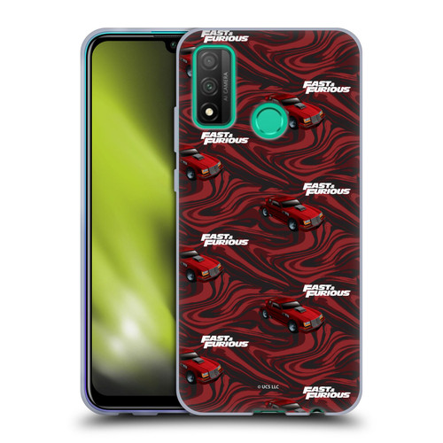 Fast & Furious Franchise Car Pattern Red Soft Gel Case for Huawei P Smart (2020)