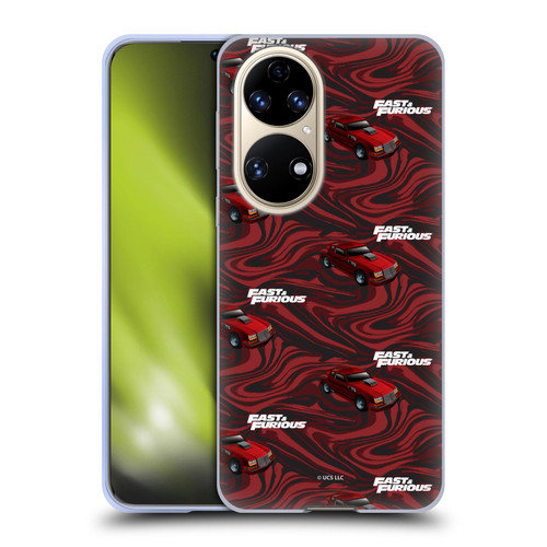 Fast & Furious Franchise Car Pattern Red Soft Gel Case for Huawei P50
