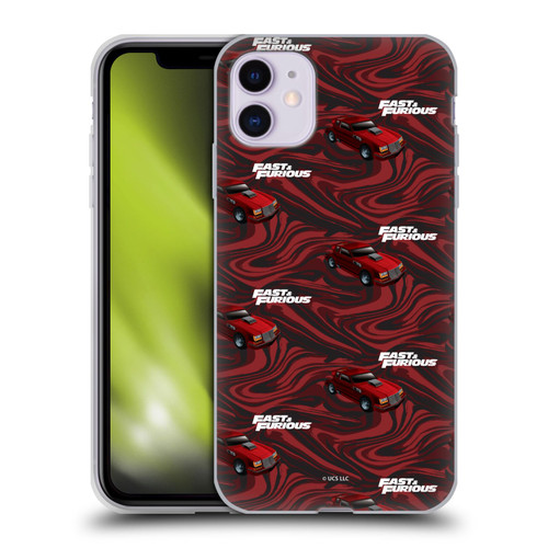 Fast & Furious Franchise Car Pattern Red Soft Gel Case for Apple iPhone 11