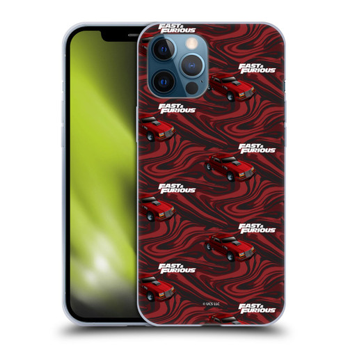 Fast & Furious Franchise Car Pattern Red Soft Gel Case for Apple iPhone 12 Pro Max