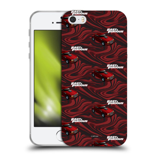 Fast & Furious Franchise Car Pattern Red Soft Gel Case for Apple iPhone 5 / 5s / iPhone SE 2016