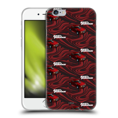 Fast & Furious Franchise Car Pattern Red Soft Gel Case for Apple iPhone 6 / iPhone 6s