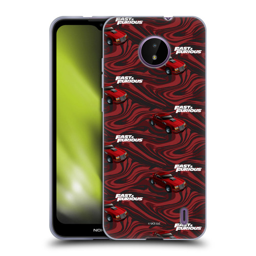 Fast & Furious Franchise Car Pattern Red Soft Gel Case for Nokia C10 / C20
