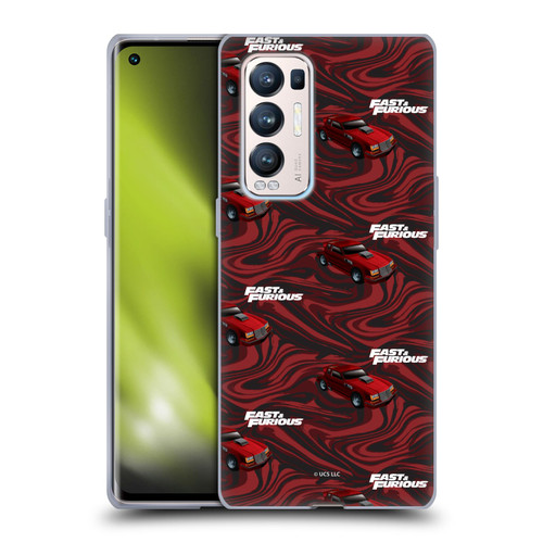Fast & Furious Franchise Car Pattern Red Soft Gel Case for OPPO Find X3 Neo / Reno5 Pro+ 5G