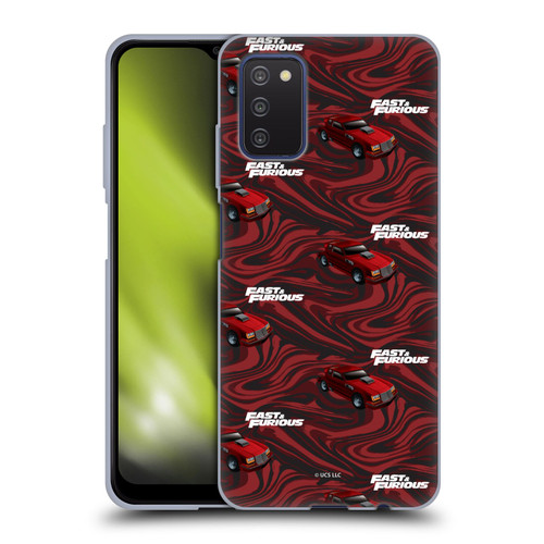 Fast & Furious Franchise Car Pattern Red Soft Gel Case for Samsung Galaxy A03s (2021)