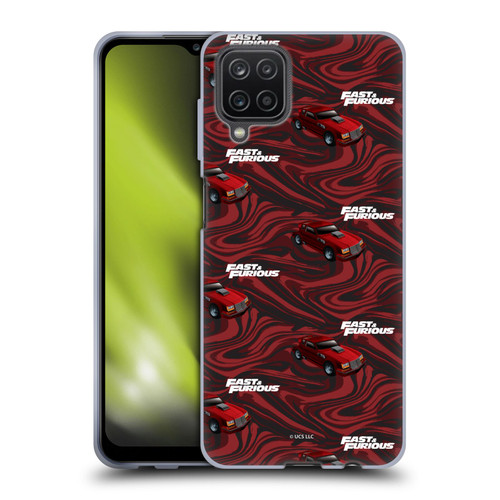 Fast & Furious Franchise Car Pattern Red Soft Gel Case for Samsung Galaxy A12 (2020)