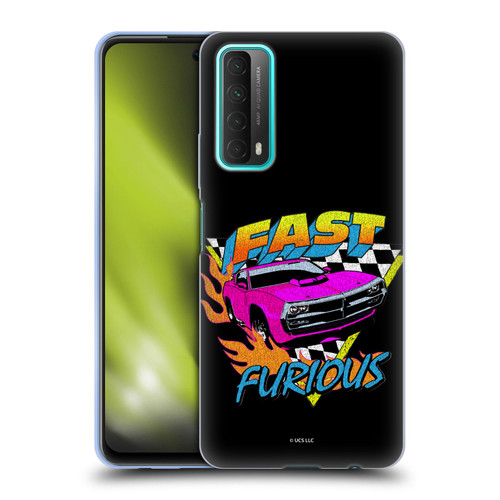 Fast & Furious Franchise Fast Fashion Car In Retro Style Soft Gel Case for Huawei P Smart (2021)