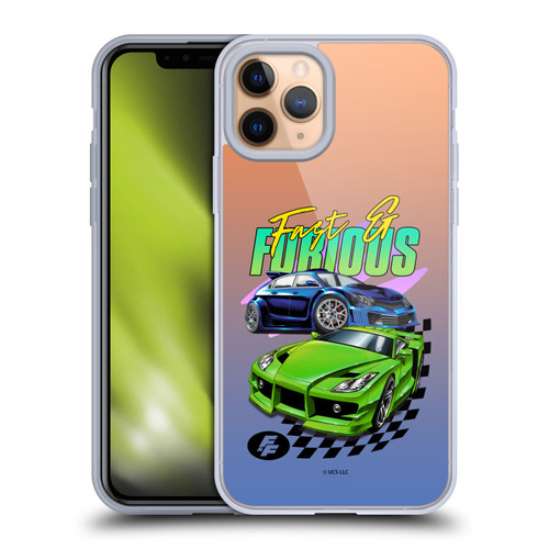 Fast & Furious Franchise Fast Fashion Cars Soft Gel Case for Apple iPhone 11 Pro