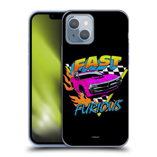 Fast & Furious Franchise Fast Fashion Car In Retro Style Soft Gel Case for Apple iPhone 14