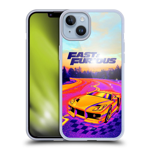 Fast & Furious Franchise Fast Fashion Colourful Car Soft Gel Case for Apple iPhone 14 Plus