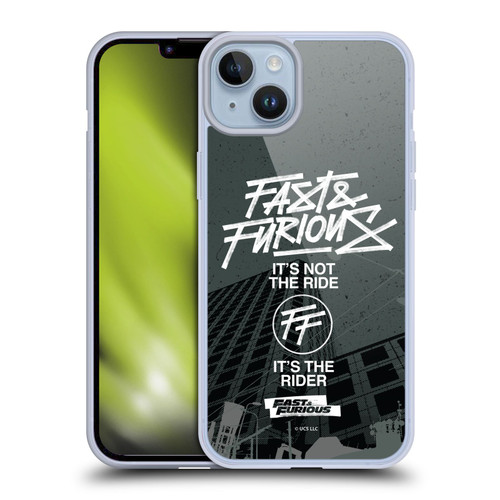 Fast & Furious Franchise Fast Fashion Street Style Logo Soft Gel Case for Apple iPhone 14 Plus