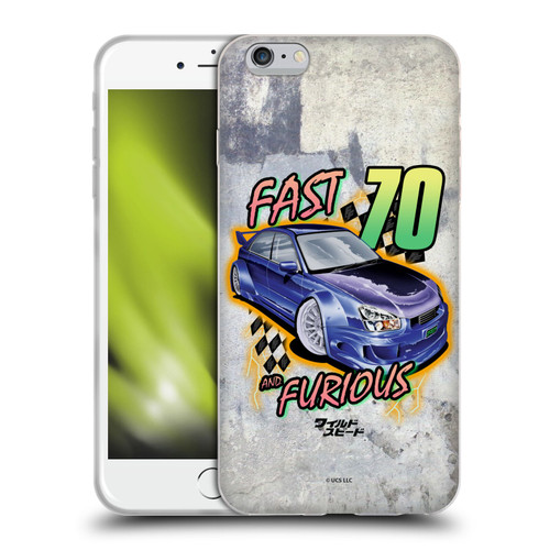 Fast & Furious Franchise Fast Fashion Grunge Retro Soft Gel Case for Apple iPhone 6 Plus / iPhone 6s Plus