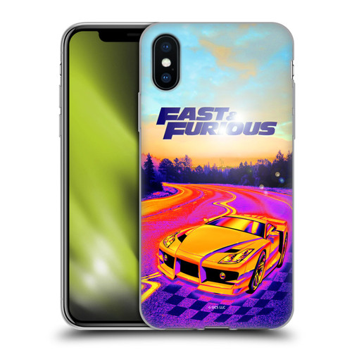 Fast & Furious Franchise Fast Fashion Colourful Car Soft Gel Case for Apple iPhone X / iPhone XS