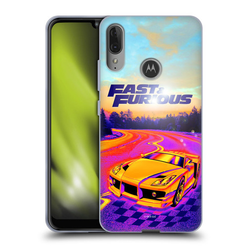 Fast & Furious Franchise Fast Fashion Colourful Car Soft Gel Case for Motorola Moto E6 Plus