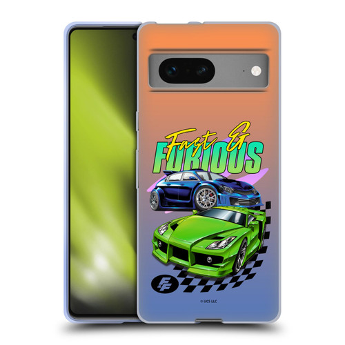 Fast & Furious Franchise Fast Fashion Cars Soft Gel Case for Google Pixel 7