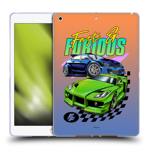 Fast & Furious Franchise Fast Fashion Cars Soft Gel Case for Apple iPad 10.2 2019/2020/2021