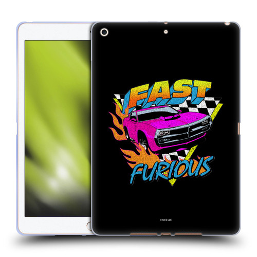 Fast & Furious Franchise Fast Fashion Car In Retro Style Soft Gel Case for Apple iPad 10.2 2019/2020/2021
