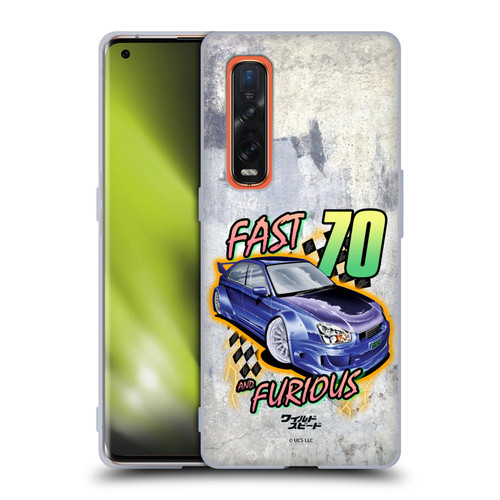 Fast & Furious Franchise Fast Fashion Grunge Retro Soft Gel Case for OPPO Find X2 Pro 5G