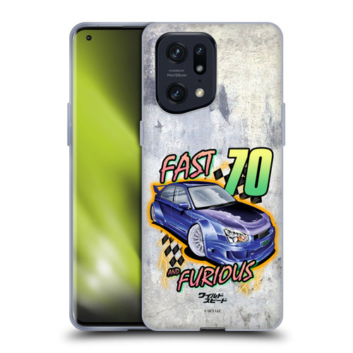 Fast & Furious Franchise Fast Fashion Grunge Retro Soft Gel Case for OPPO Find X5 Pro