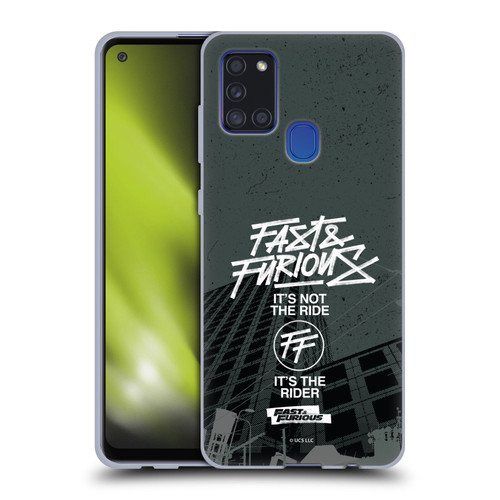 Fast & Furious Franchise Fast Fashion Street Style Logo Soft Gel Case for Samsung Galaxy A21s (2020)