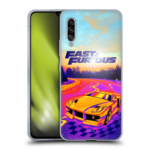Fast & Furious Franchise Fast Fashion Colourful Car Soft Gel Case for Samsung Galaxy A90 5G (2019)