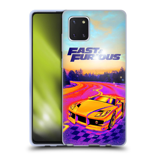 Fast & Furious Franchise Fast Fashion Colourful Car Soft Gel Case for Samsung Galaxy Note10 Lite