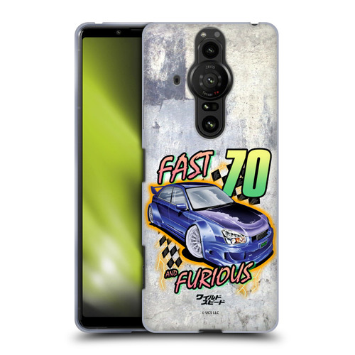 Fast & Furious Franchise Fast Fashion Grunge Retro Soft Gel Case for Sony Xperia Pro-I