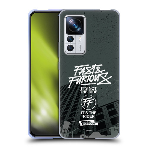 Fast & Furious Franchise Fast Fashion Street Style Logo Soft Gel Case for Xiaomi 12T Pro