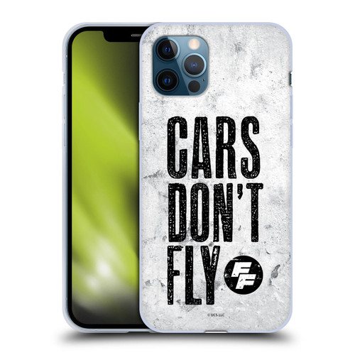Fast & Furious Franchise Graphics Cars Don't Fly Soft Gel Case for Apple iPhone 12 / iPhone 12 Pro