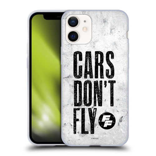 Fast & Furious Franchise Graphics Cars Don't Fly Soft Gel Case for Apple iPhone 12 Mini