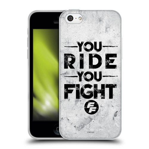 Fast & Furious Franchise Graphics You Ride You Fight Soft Gel Case for Apple iPhone 5c
