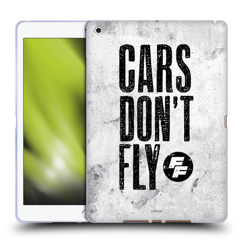 Fast & Furious Franchise Graphics Cars Don't Fly Soft Gel Case for Apple iPad 10.2 2019/2020/2021