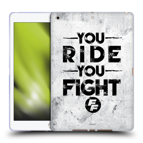 Fast & Furious Franchise Graphics You Ride You Fight Soft Gel Case for Apple iPad 10.2 2019/2020/2021