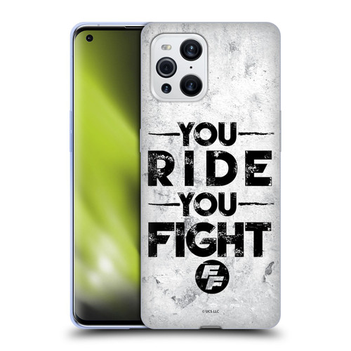 Fast & Furious Franchise Graphics You Ride You Fight Soft Gel Case for OPPO Find X3 / Pro