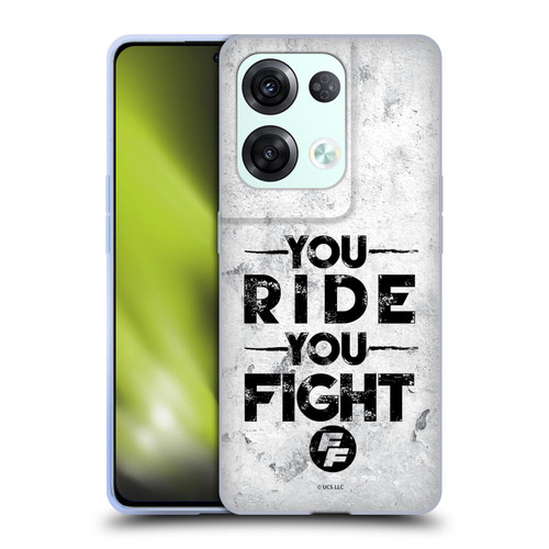 Fast & Furious Franchise Graphics You Ride You Fight Soft Gel Case for OPPO Reno8 Pro