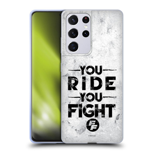 Fast & Furious Franchise Graphics You Ride You Fight Soft Gel Case for Samsung Galaxy S21 Ultra 5G